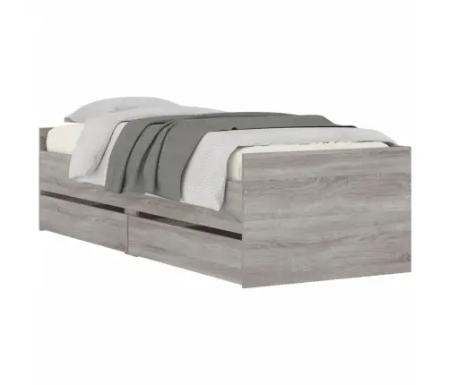 Sahtlitega Voodiraam,Hall Sonoma Tamm, 100 X 200 Cm