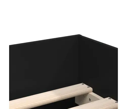 Gultas Rāmis Ar Atvilktnēm, Melns, 90X200 Cm Vidaxl