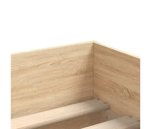 Gultas Rāmis Ar Atvilktnēm, Ozolkoka Krāsā, 90X200 Cm Vidaxl