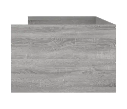 Gultas Rāmis Ar Atvilktnēm, Pelēka Ozolkoka, 90X200 Cm Vidaxl