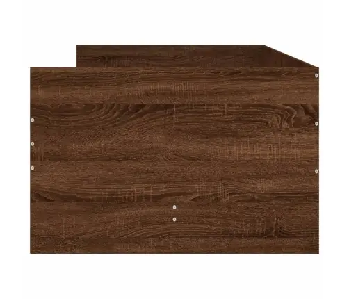 Gultas Rāmis Ar Atvilktnēm, Brūna Ozolkoka, 90X200 Cm Vidaxl