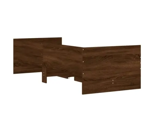Gultas Rāmis Ar Atvilktnēm, Brūna Ozolkoka, 90X200 Cm Vidaxl