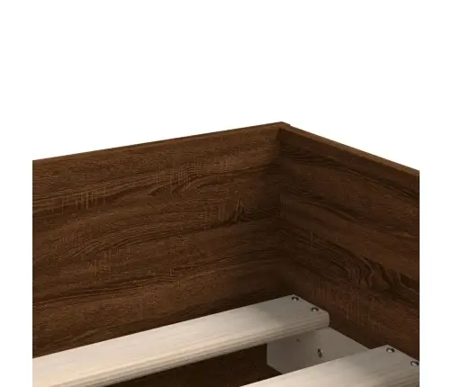 Gultas Rāmis Ar Atvilktnēm, Brūna Ozolkoka, 90X200 Cm Vidaxl