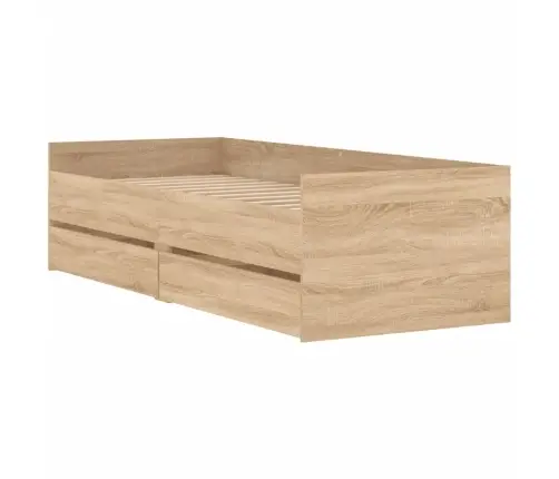 Sahtlitega Voodiraam, Sonoma Tamm, 90X190 Cm