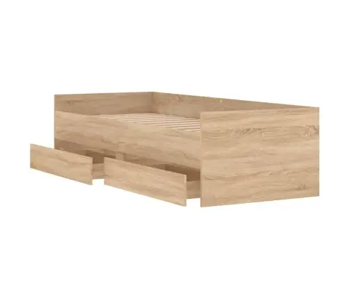 Sahtlitega Voodiraam, Sonoma Tamm, 90X190 Cm