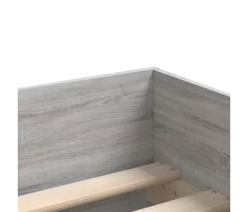 Gultas Rāmis Ar Atvilktnēm, Pelēka Ozolkoka, 90X190 Cm Vidaxl