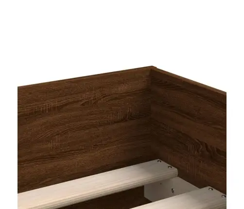 Lovos Rėmas Su Stalčiais, Rudos Ąžuolo Spalvos, 90X190Cm