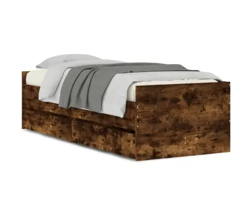 Voodiraam Sahtlitega, Suitsutatud Tamm, 75 X 190 Cm