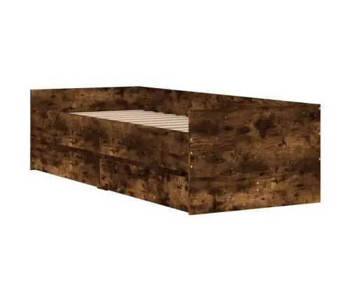 Voodiraam Sahtlitega, Suitsutatud Tamm, 75 X 190 Cm