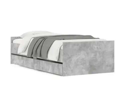 Sahtlitega Voodiraam, Betoonhall, 100 X 200 Cm