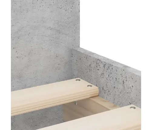 Sahtlitega Voodiraam, Betoonhall, 100 X 200 Cm