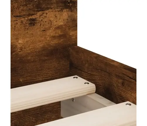 Sahtlitega Voodiraam, Suitsutatud Tamm, 100 X 200 Cm