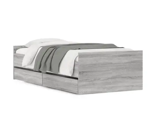 Sahtlitega Voodiraam, Hall Sonoma Tamm, 90 X 200 Cm