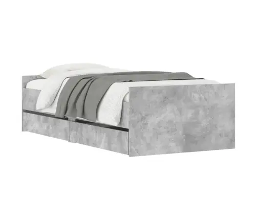 Voodiraam Sahtlitega, Betoonhall, 75 X 190 Cm