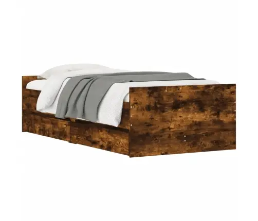 Gultas Rāmis Ar Atvilktnēm, Ozola, 75X190 Cm, Vienvietīgs Vidaxl