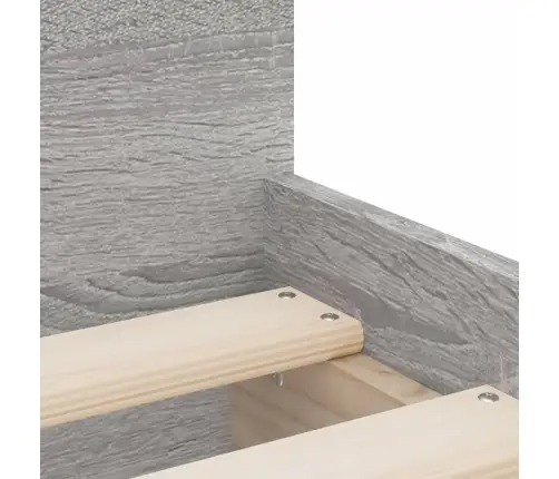 Gultas Rāmis Ar Atvilktnēm, Pelēka Ozola, 75X190Cm, Vienvietīgs Vidaxl