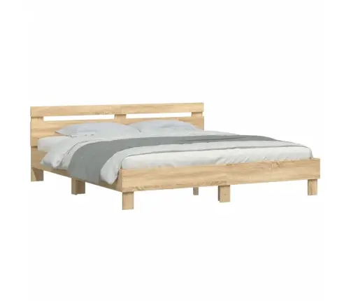 Lovos Rėmas Su Galvūgaliu, Ąžuolo, 200X200cm Apdirbta Mediena