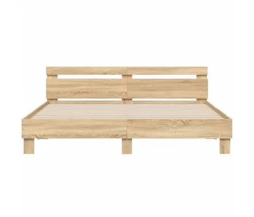 Lovos Rėmas Su Galvūgaliu, Ąžuolo, 200X200cm Apdirbta Mediena