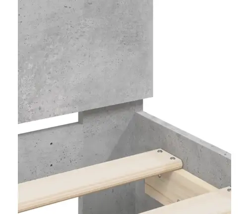 Lovos Rėmas Su Galvūgaliu, Betono, 200X200cm Apdirbta Mediena