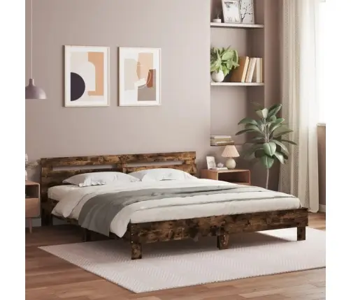 Lovos Rėmas Su Galvūgaliu, Dūminio Ąžuolo, 160X200cm Mediena