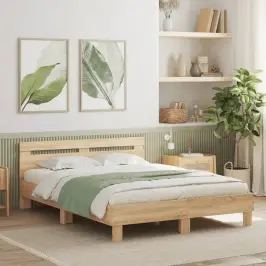 Lovos Rėmas Su Galvūgaliu, Ąžuolo, 150X200cm Apdirbta Mediena