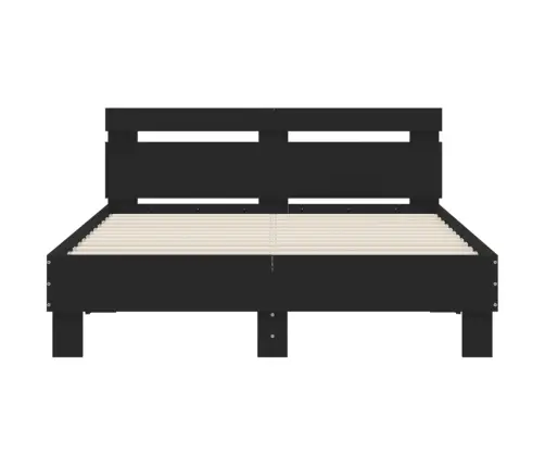 Lovos Rėmas Su Galvūgaliu, Juodas, 120X200cm Apdirbta Mediena