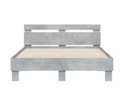 Lovos Rėmas Su Galvūgaliu, Betono, 120X200cm Apdirbta Mediena