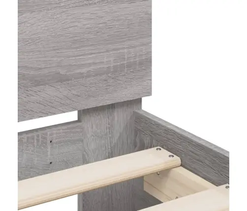 Voodiraam Peatsiga, Hall Sonoma Tamm, 120 X 200 cm Tehispuit