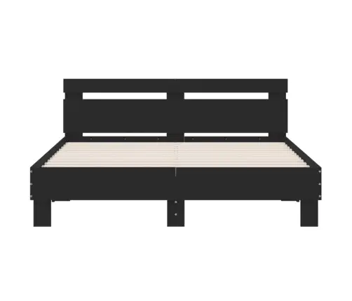 Lovos Rėmas Su Galvūgaliu, Juodas, 140X190cm Apdirbta Mediena