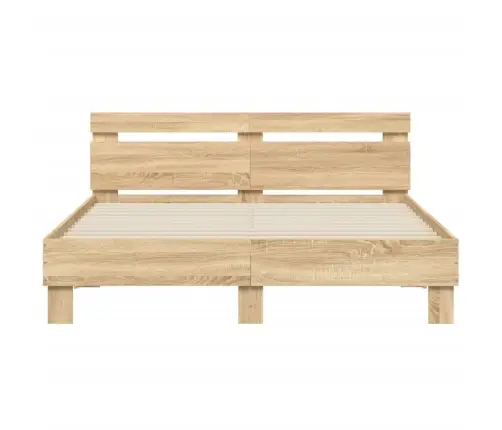 Voodiraam Peatsiga, Sonoma Tamm, 140 X 190 cm Tehispuit