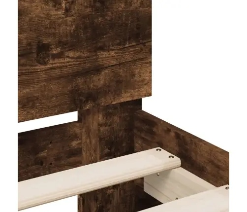 Voodiraam Peatsiga, Suitsutatud Tamm, 140 X 190 cm Tehispuit