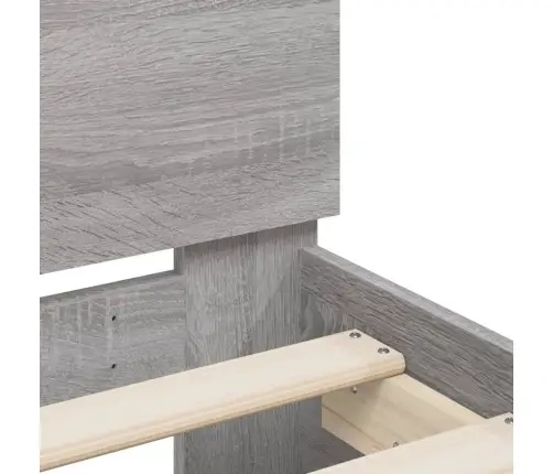 Voodiraam Peatsiga, Hall Sonoma Tamm, 140 X 190 cm Tehispuit