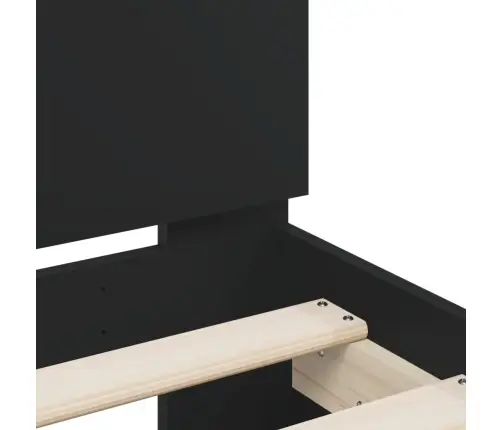 Voodiraam Peatsiga, Must, 120 X 190 cm Tehispuit