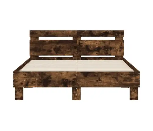 Gultas Rāmis Ar Galvgali, Ozola, 120X190 Cm, Inženierijas Koks Vidaxl