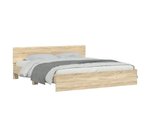 Lovos Rėmas Su Galvūgaliu, Sonoma Ąžuolo Spalvos, 180X200Cm