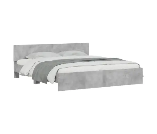 Lovos Rėmas Su Galvūgaliu, Betono Pilkos Spalvos, 180X200Cm