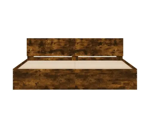 Gultas Rāmis Ar Galvgali, Ozolkoka Krāsā, 180X200 Cm Vidaxl