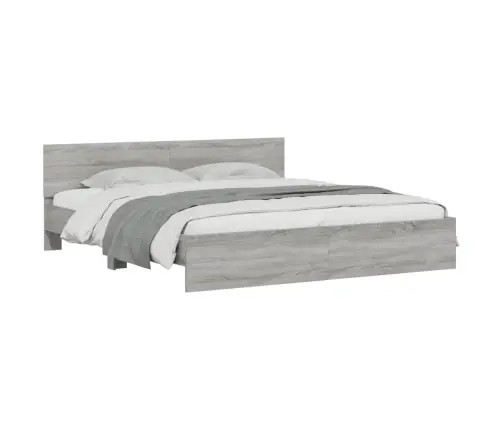 Voodiraam Peatsiga, Hall Sonoma Tamm, 180 X 200 Cm