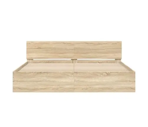 Lovos Rėmas Su Galvūgaliu, Sonoma Ąžuolo Spalvos, 160X200Cm