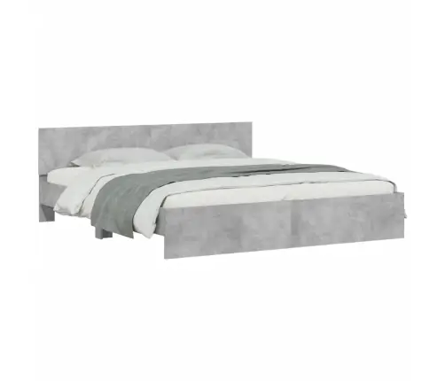 Gultas Rāmis Ar Galvgali, Betona Pelēks, 160X200 Cm Vidaxl Gultas Rāmis Ar Galvgali, Betona Pelēks, 160X200 Cm Vidaxl