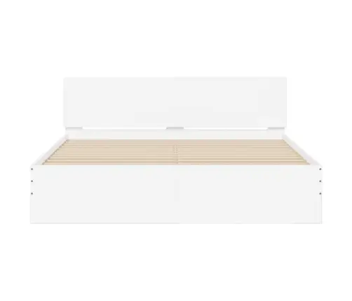 Lovos Rėmas Su Galvūgaliu, Baltos Spalvos, 140X200Cm