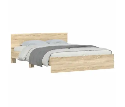 Lovos Rėmas Su Galvūgaliu, Sonoma Ąžuolo Spalvos, 140X200Cm