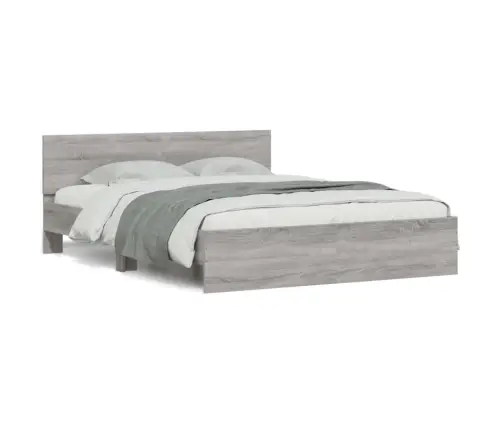 Voodiraam Peatsiga, Hall Sonoma Tamm, 140 X 200 Cm