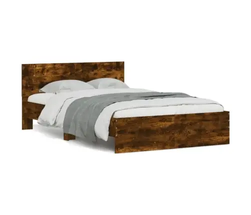 Gultas Rāmis Ar Galvgali, Ozolkoka Krāsā, 120X200 Cm Vidaxl