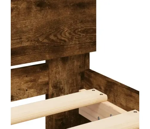 Gultas Rāmis Ar Galvgali, Ozolkoka Krāsā, 120X200 Cm Vidaxl