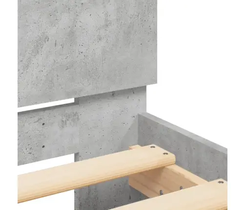 Lovos Rėmas Su Galvūgaliu, Betono Pilkos Spalvos, 140X190Cm