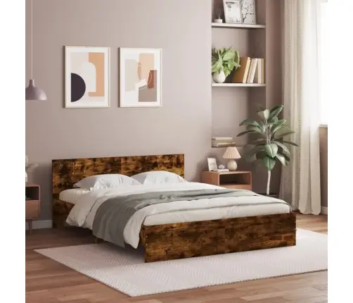 Voodiraam Peatsiga, Suitsutatud Tamm, 140 X 190 Cm