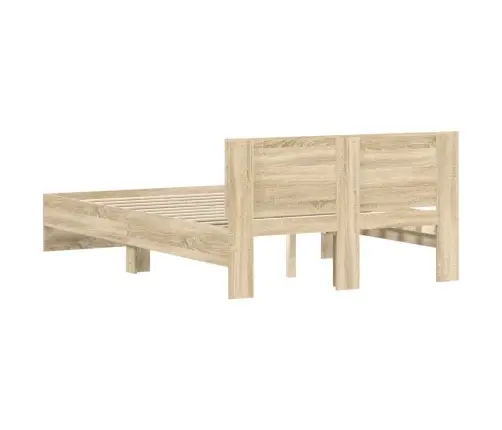 Gultas Rāmis Ar Galvgali, Koka Krāsa, 135X190 Cm Vidaxl