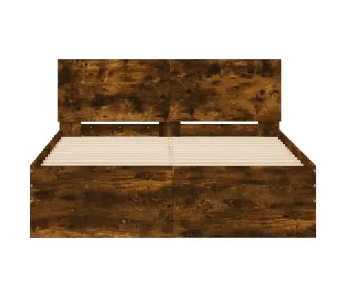 Voodiraam Peatsiga, Suitsutatud Tamm, 120 X 190 Cm