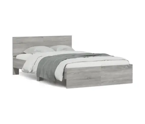 Voodiraam Peatsiga, Hall Sonoma Tamm, 120 X 190 Cm